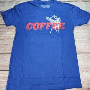 New Black Rifle Coffee Company Men’s S Small Blue T Shirt Winged Flying Elk BRCC